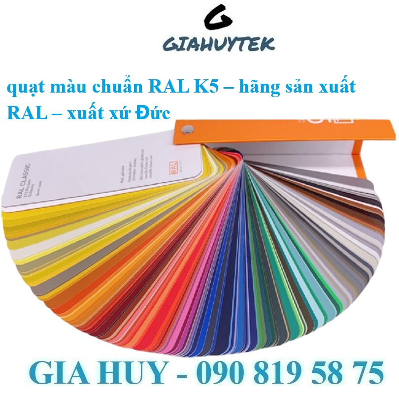 Quạt Màu RAL K5: Tiêu Chuẩn Kiểm Soát Màu Sơn & Dung Môi