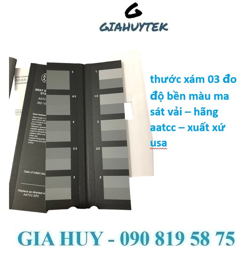 Thước Xám A03 AATCC & ISO: Cách Đánh Giá Bền Màu Ma Sát Vải Chuẩn Xác